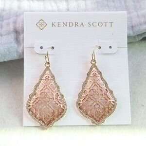 Kendra Scott Addie Rose Gold Earrings Filigree Mix